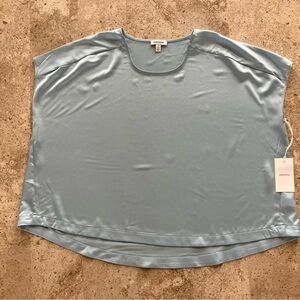 Nordstrom light blue silky dolman top Sz S